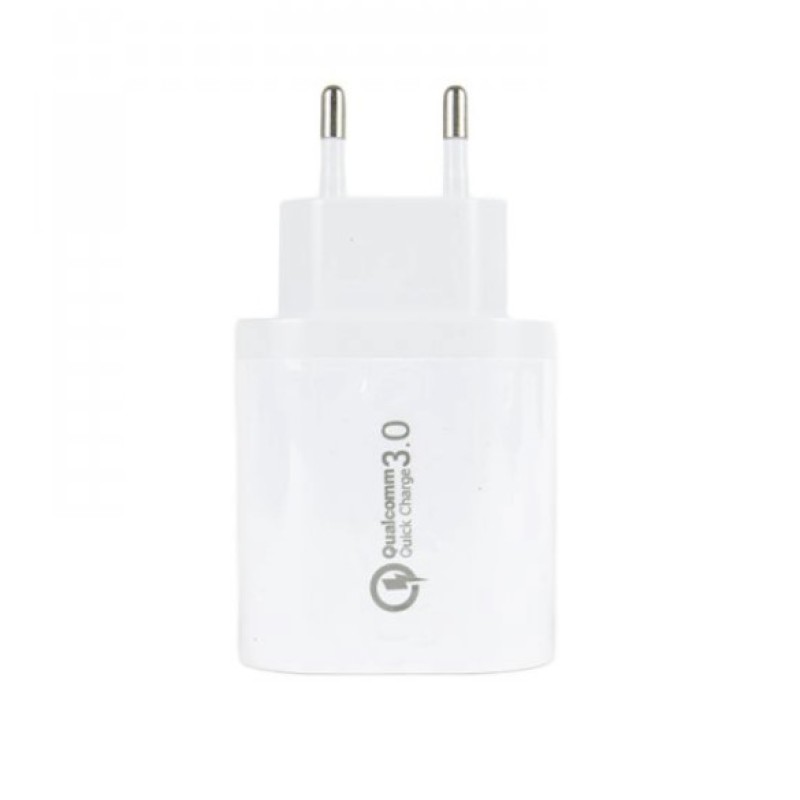 Αντάπτορας Πρίζας Τοίχου Λευκός USB 3 port 2,1A 5V Fast Charge 3.0 BK373