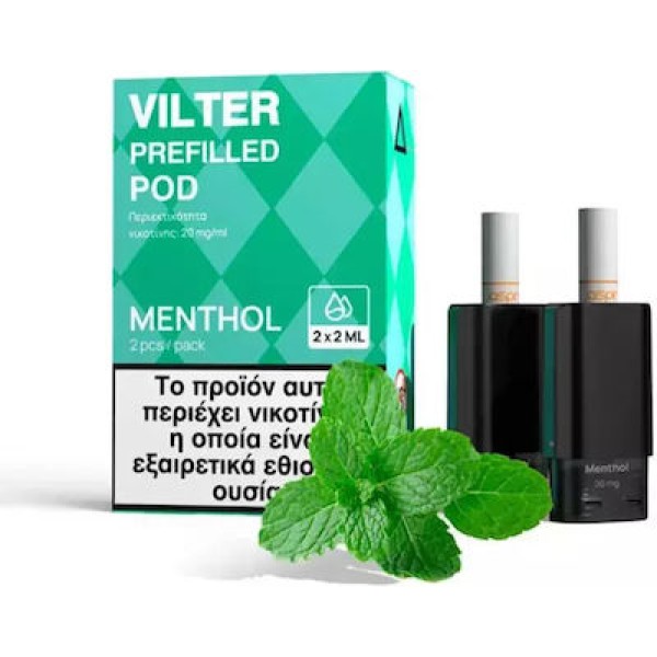 Menthol 20mg 2ml Aspire Vilter Prefilled Pods 2τμχ