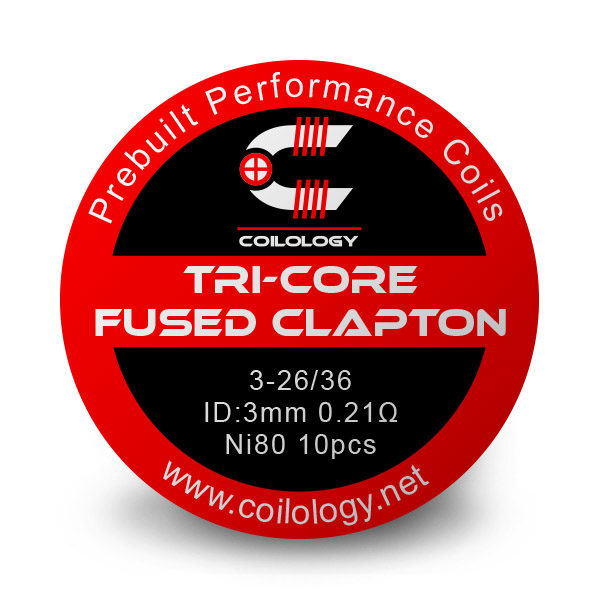 Coilology Tri-core Fused Clapton Prebuilt Coil Ni80 0.21ohm 10τμχ