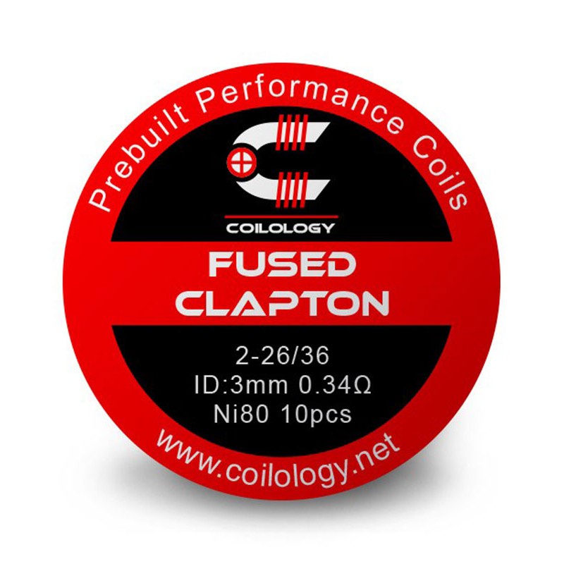 Coilology Fused Clapton Prebuilt Coil Ni80 0.34ohm 10τμχ